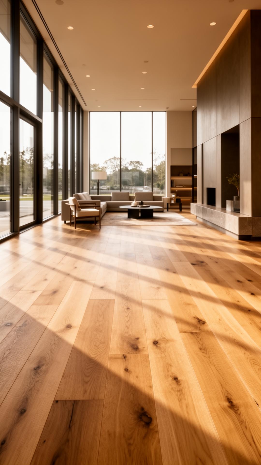 Premium flooring installation in a modern luxury home